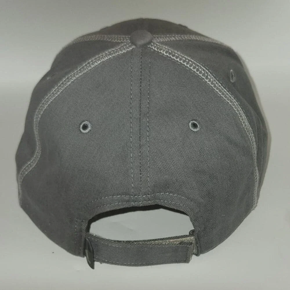 Adidas Grey Logo on Grey Hat with Stitching‎ detail Strap Back EUC